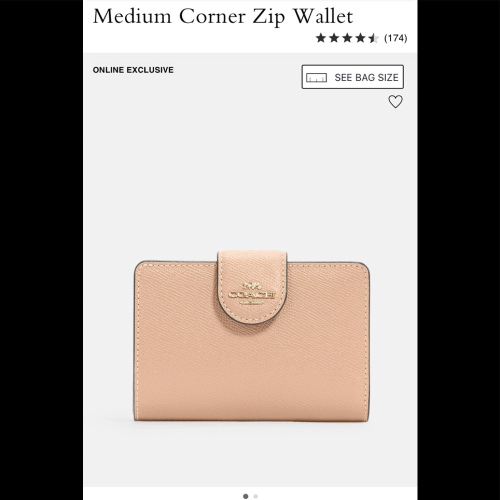 Coach Medium Corner Zip Wallet